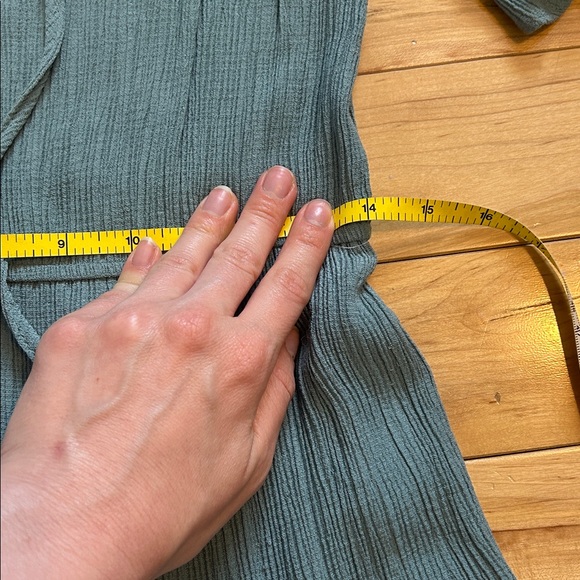 Sweet Wanderer Teal Tiered Midi Dress with Tie Neck - Picture 11 of 16
